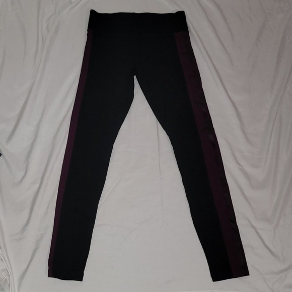 Pink Victoria Secret Yoga Black & Burgundy Pants Sz. S